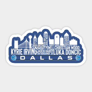 Dallas Basketball Team 23 Player Roster, Dallas City Skyline Sticker